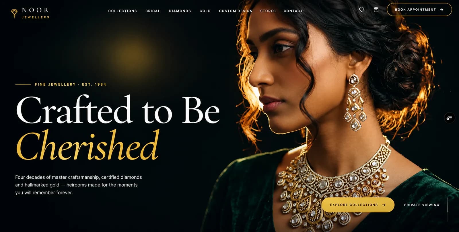 Noor Jewellers — Fine Jewellery Brand Website