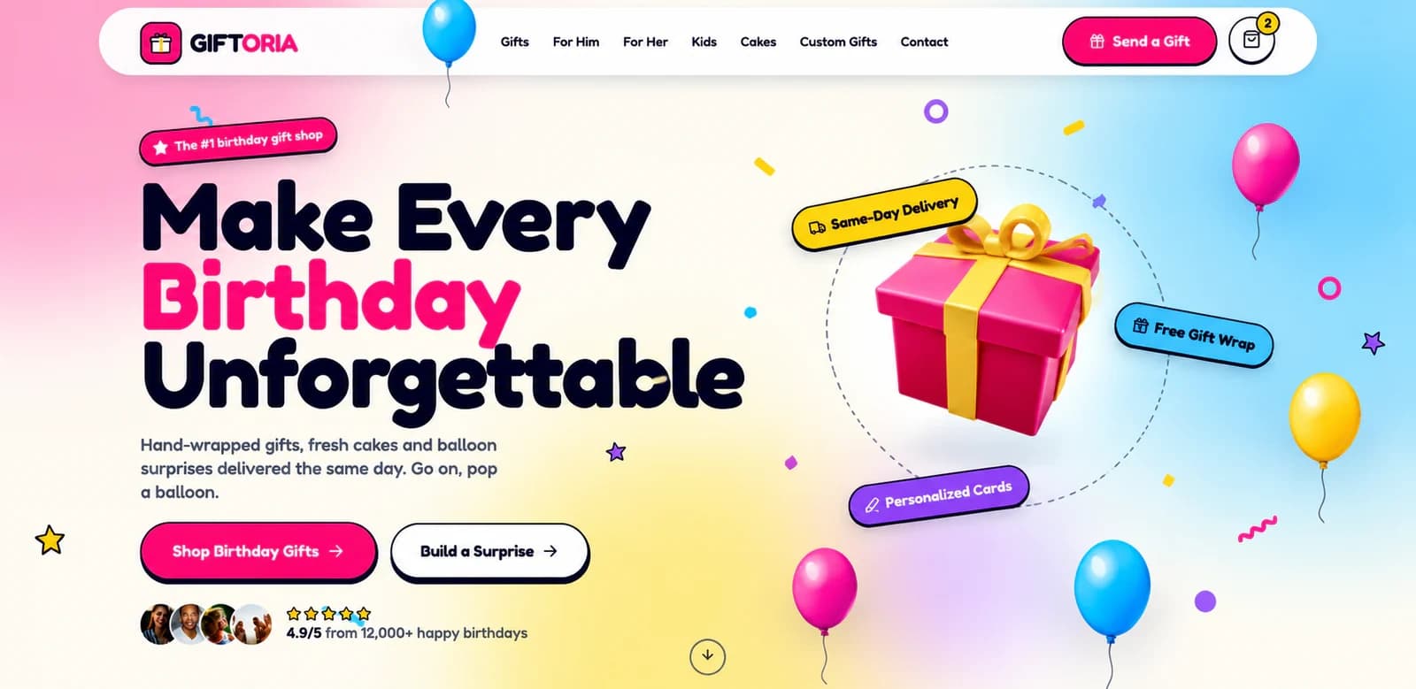Giftoria — Online Gift Shop Website
